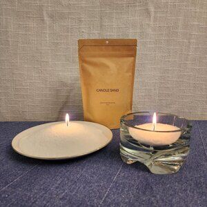 Candle Sand  10 Ounce Package. Granulated Unscented Palm Oil. Includes Wicks.